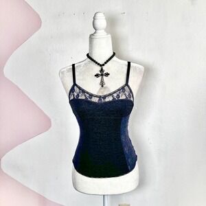Kimchi Blue Lace Tank Top Sz XS Corset Style Gothic Festival